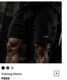 Concept black training shorts