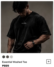 Concept washed oversized gym tee